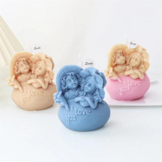 Angel Boys and Girls Silicone Candle Mould