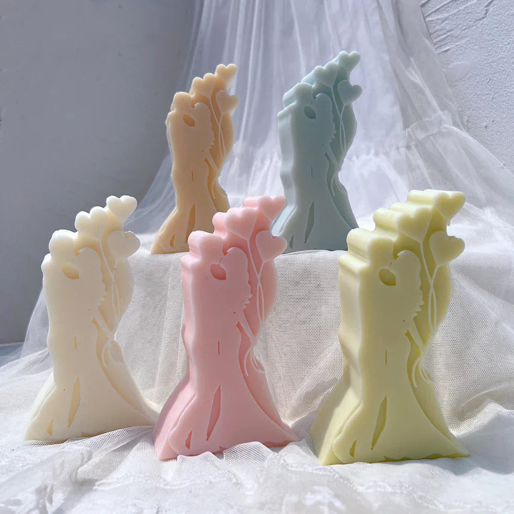 Wedding Couple Kiss Candle Mould