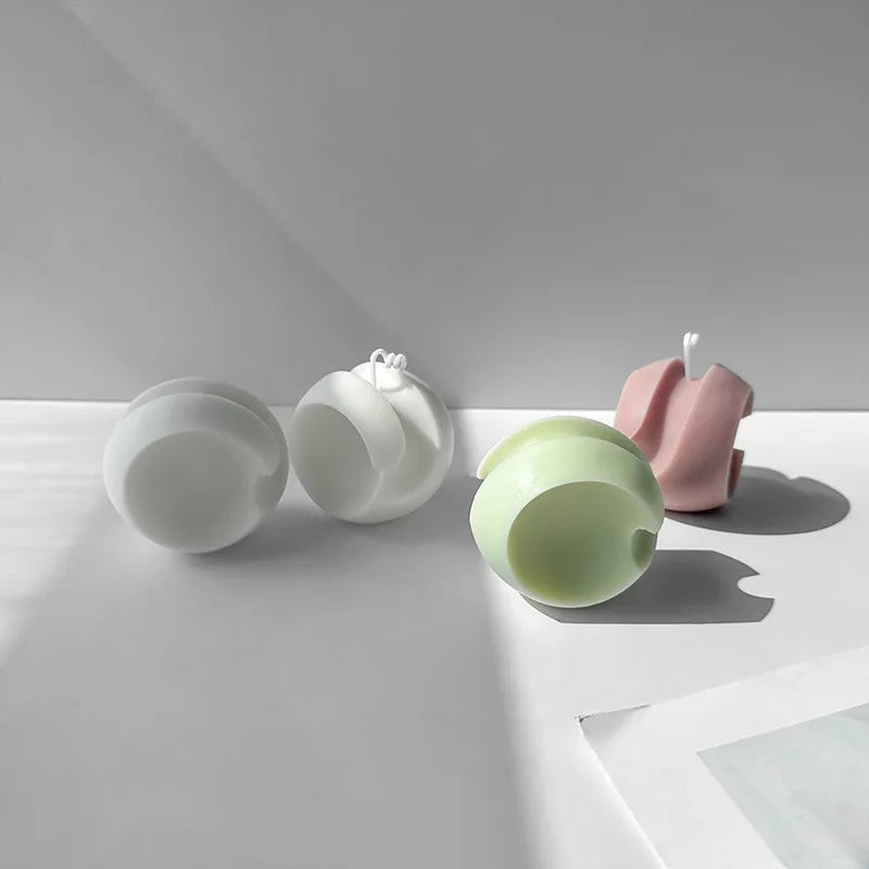 Geometric Rotating Ball Silicone Candle Mould