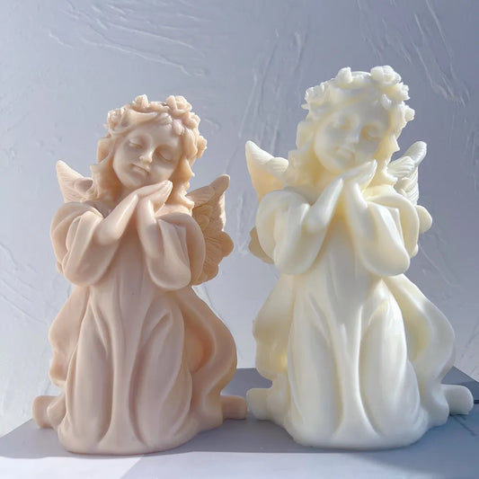 Cherub Praying Peace Angel Candle Mould Silicone