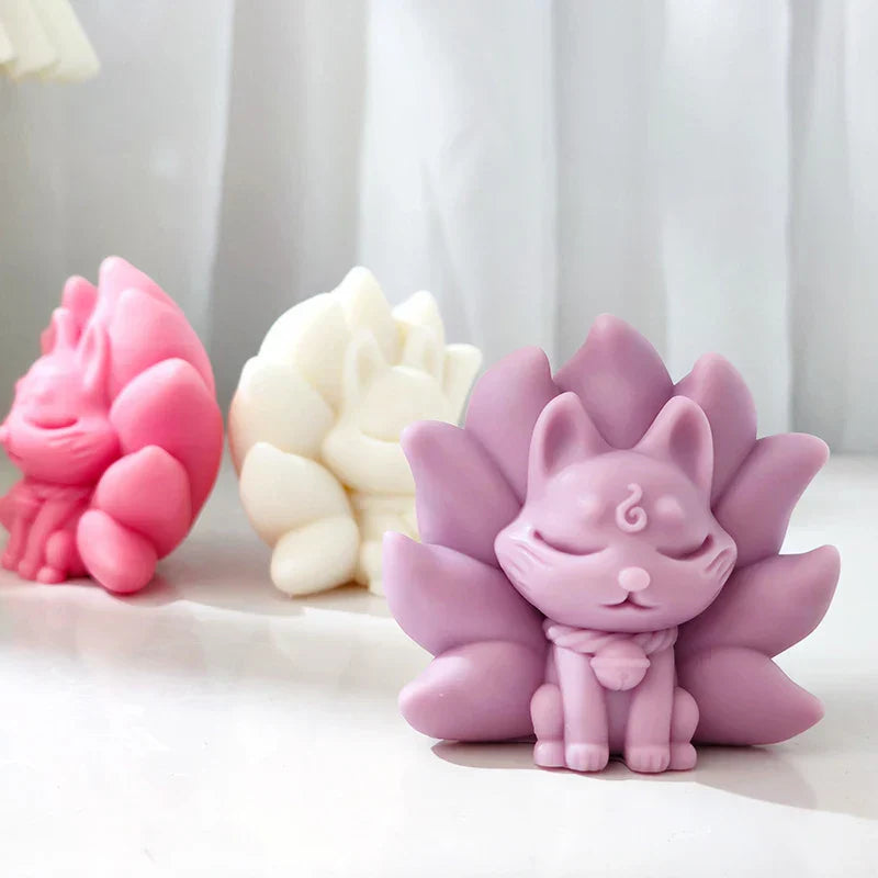 Nine Tailed Fox Silicone Candle Mould