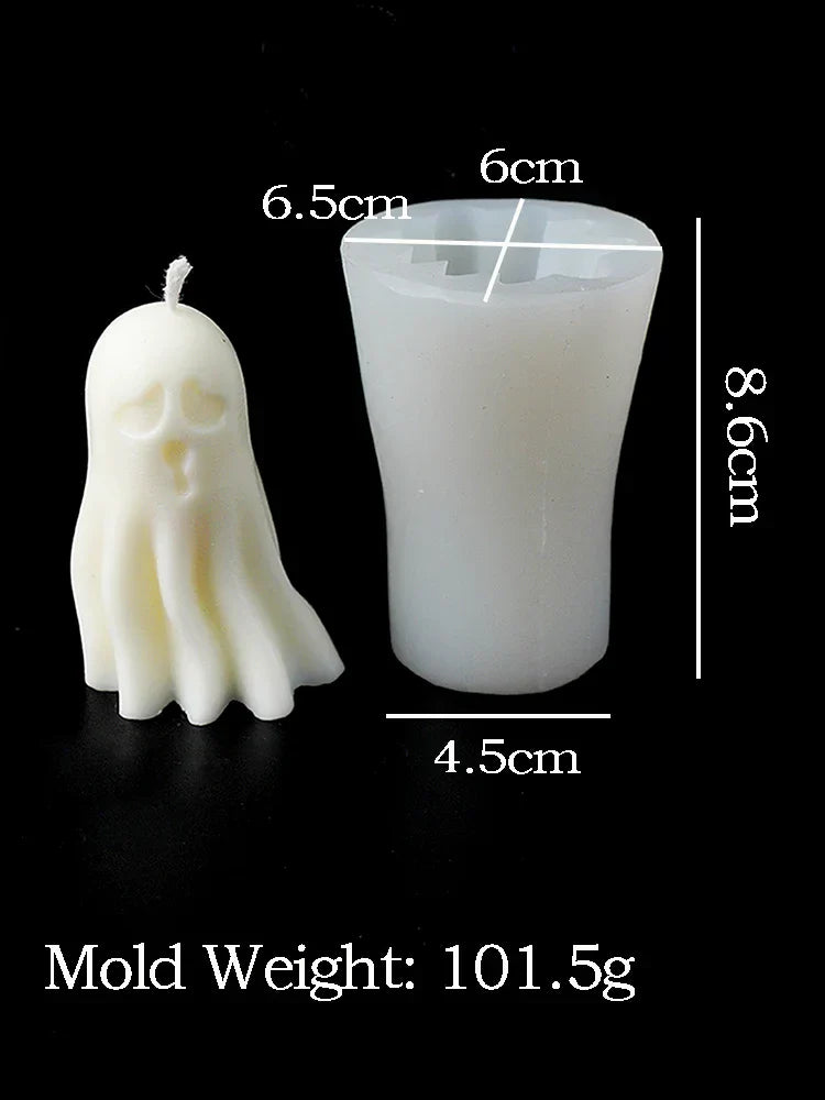 DIY Halloween Ghost Candle Mould - 3D Pumpkin & Ghost