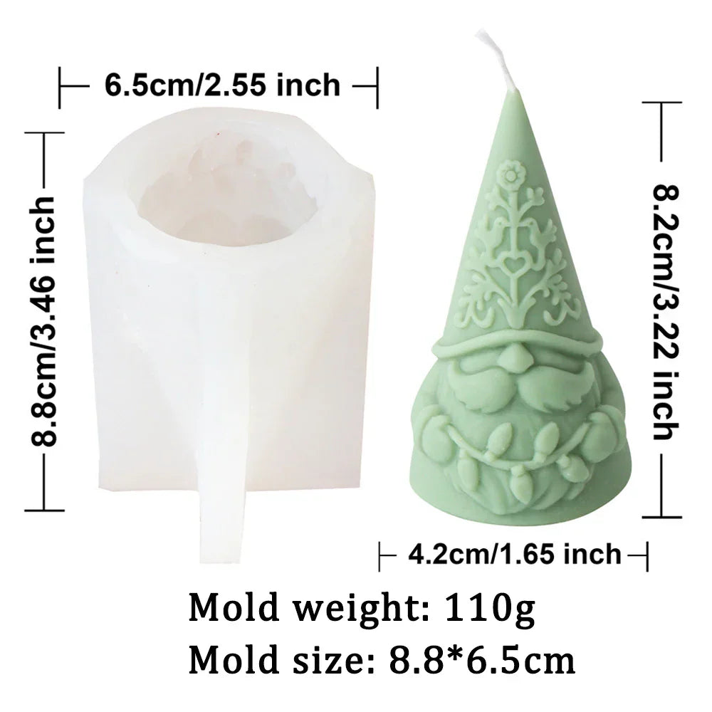 Christmas Santa Claus Candle Silicone Mould - 8 Styles