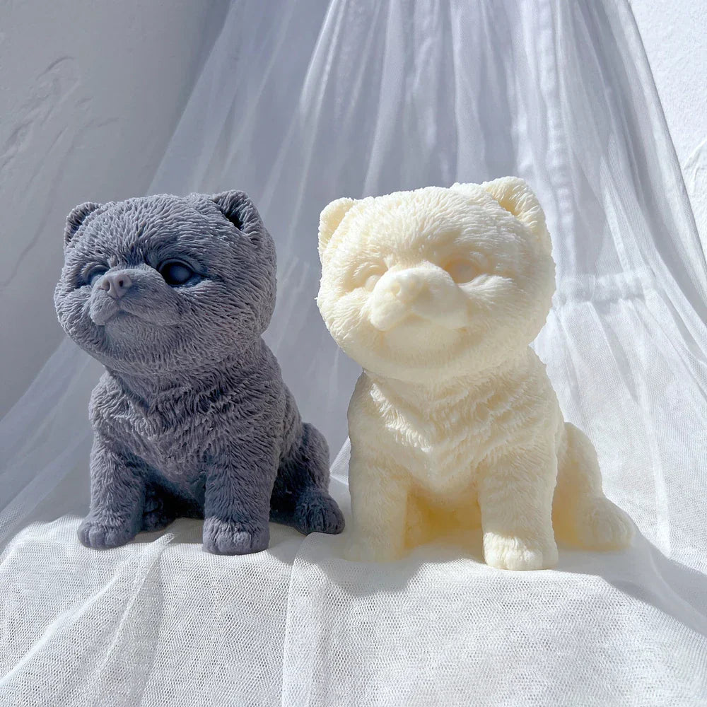 Pomeranian Dog Puppy Candle Mould