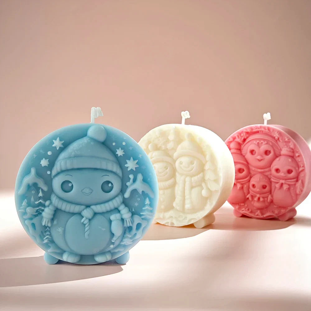 Christmas Snowman Candle Mould