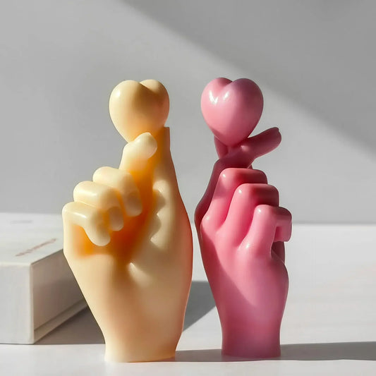 Finger Heart Gesture Silicone Candle Mould