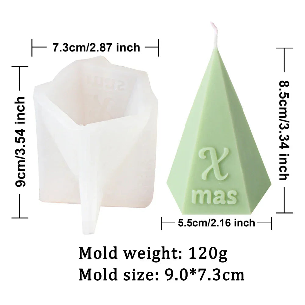 New Creative Christmas Tree Candle Silicone Mould