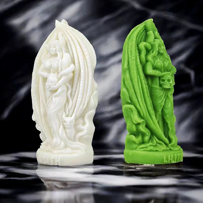 Lilith Goddess Statue Candle Mould Silicone