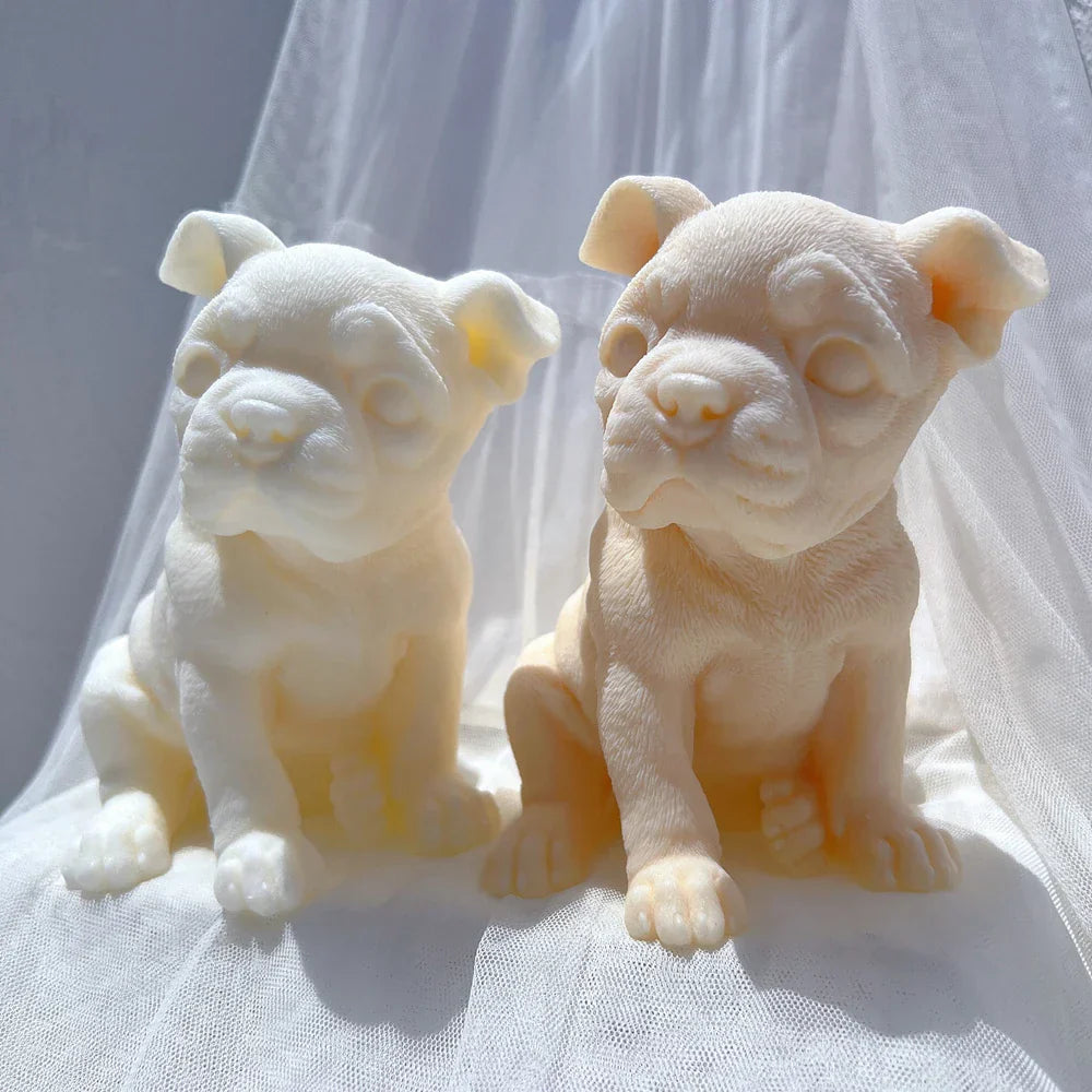 Boston Terrier Puppy Candle Mould
