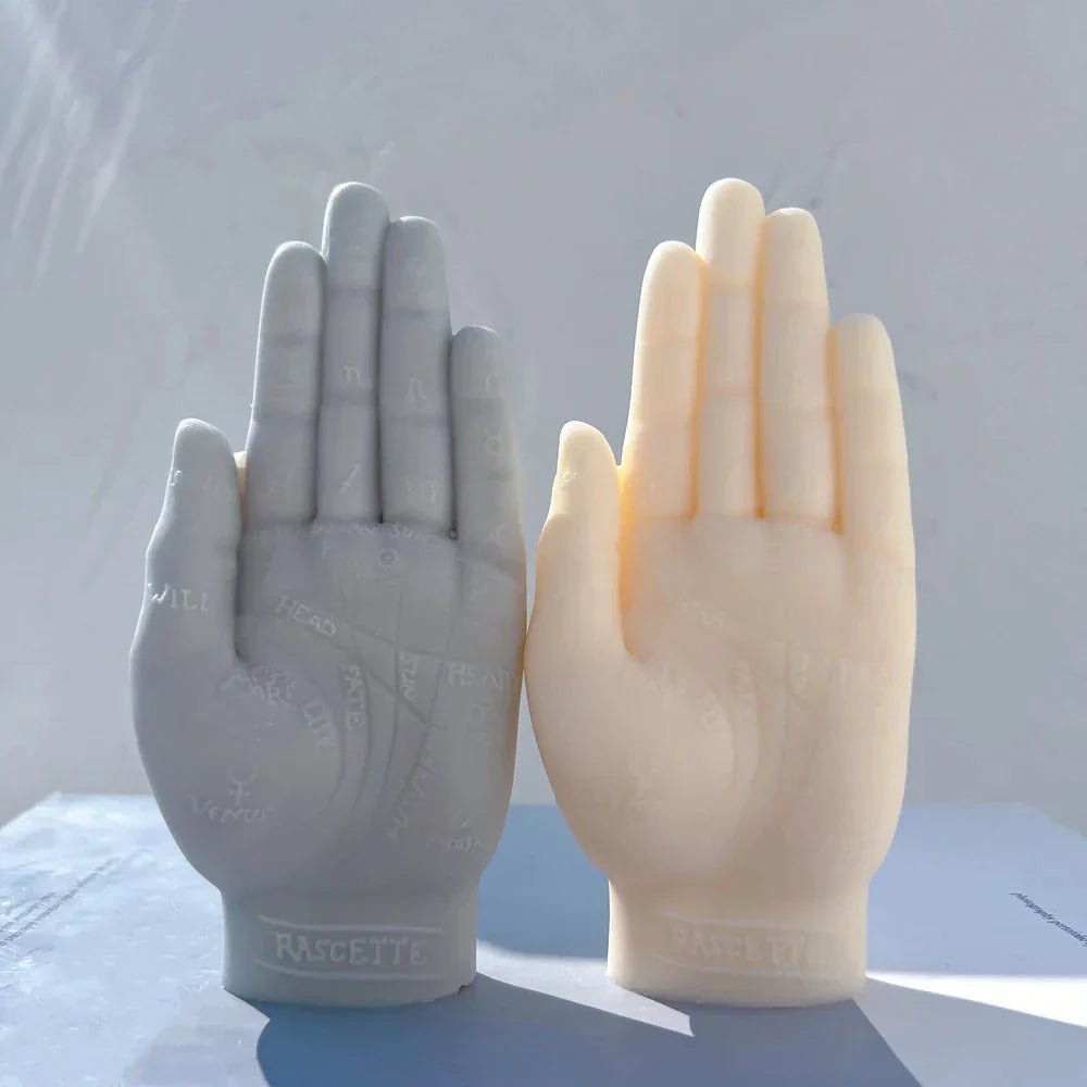 Palmistry Hand Sculpture Candle Mould