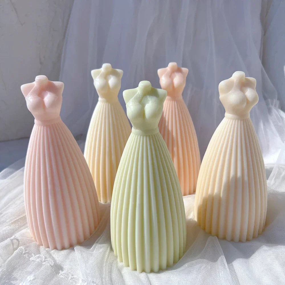 Wedding Dress Silicone Candle Mould
