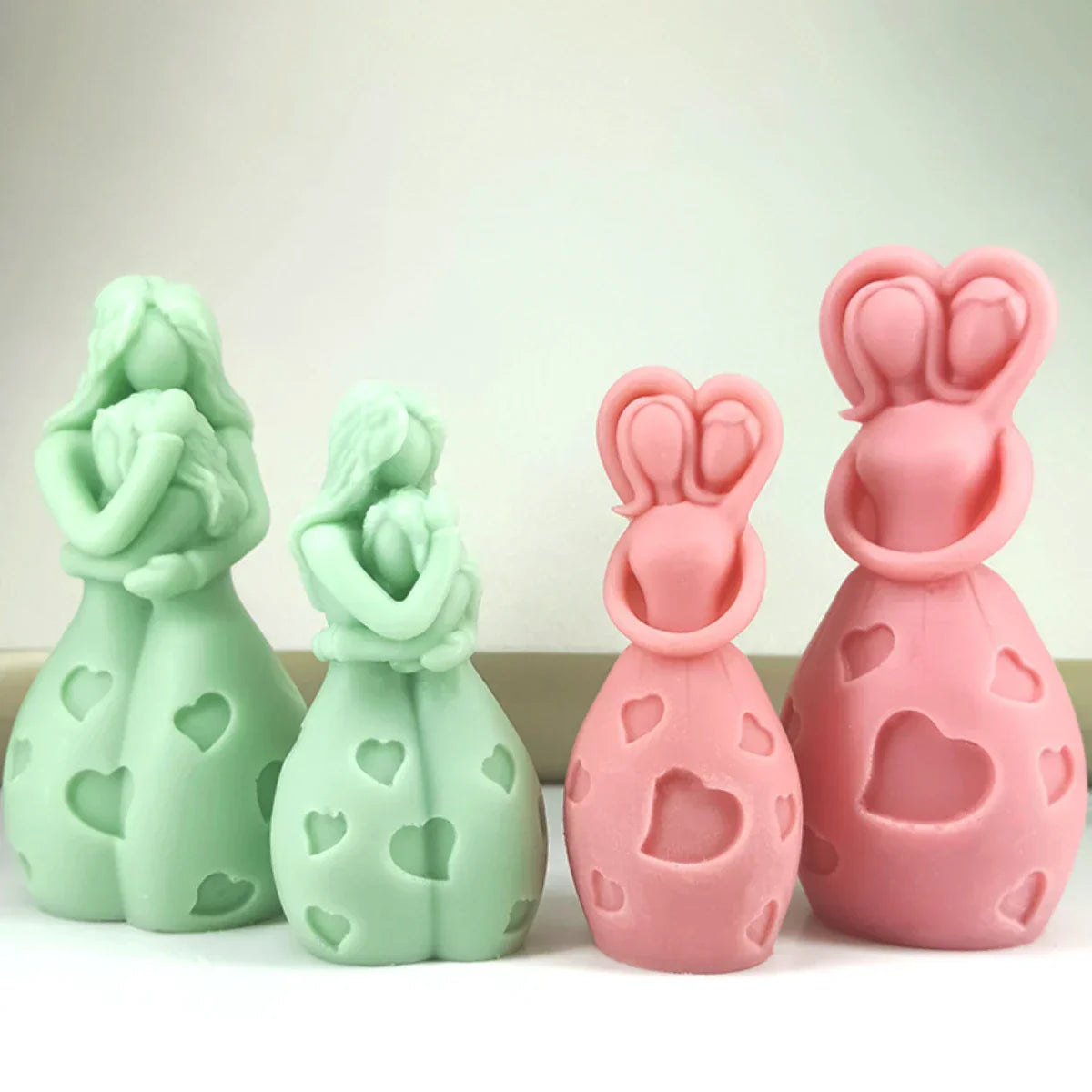 Mother Hugging Child Candle Silicone Mould