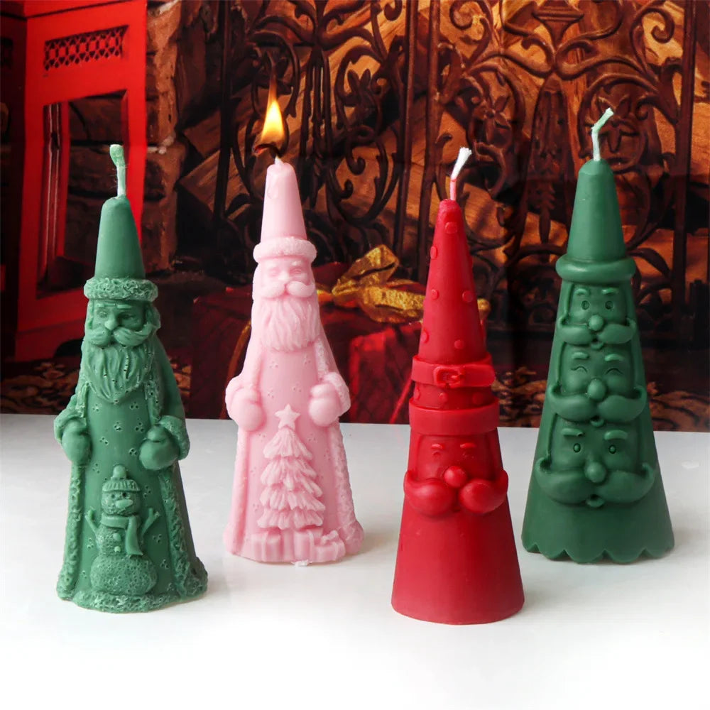 Long Hat Christmas Silicone Candle Moulds