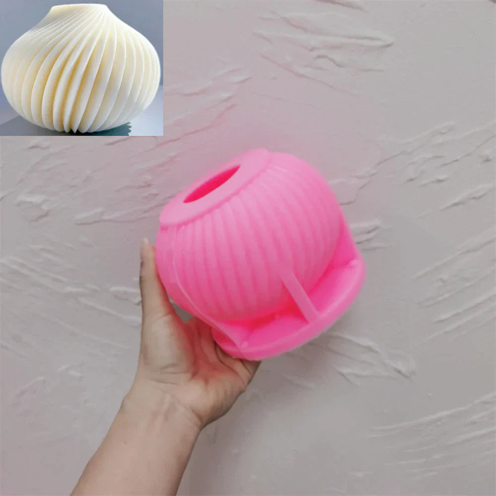 Geometric Spiral Ball Silicone Candle Mould