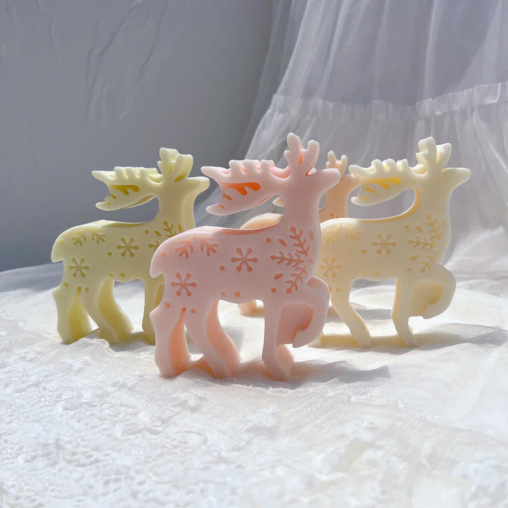 Christmas Reindeer Silicone Candle Mould