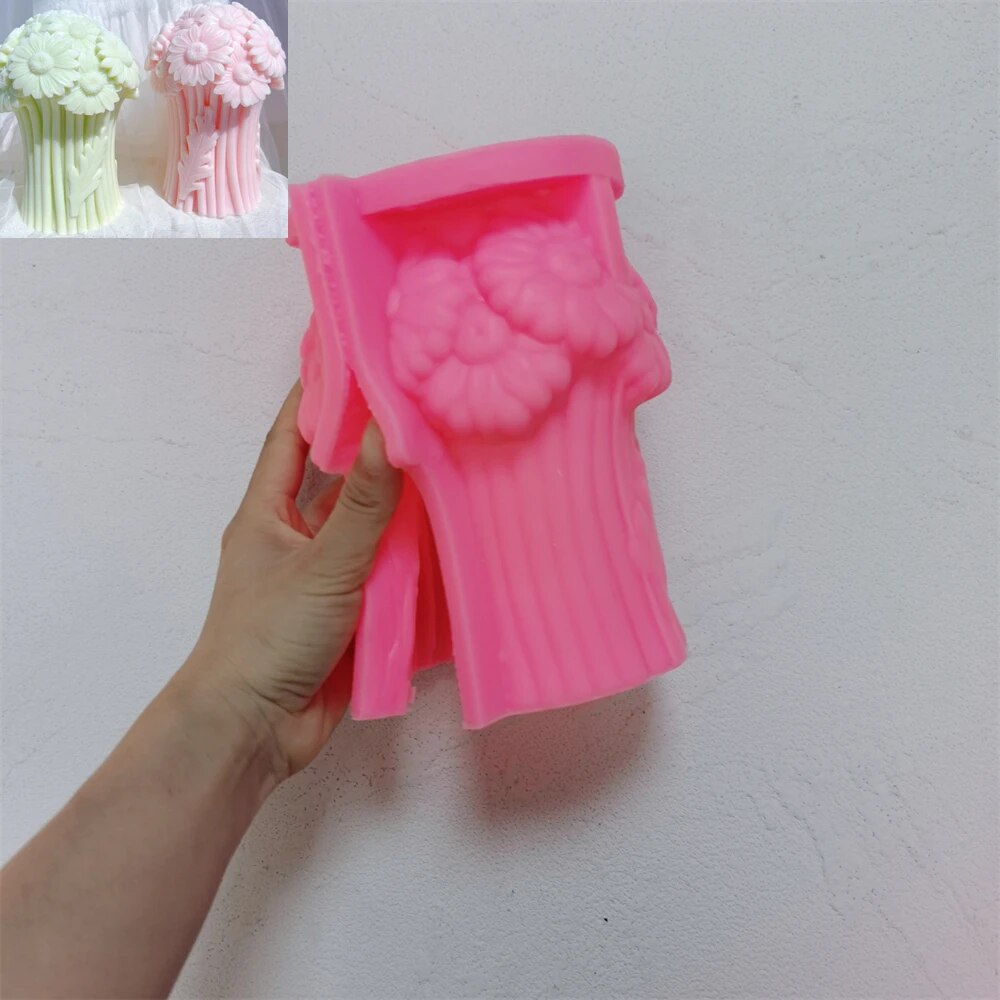 Daisy Flower Bouquet and Calla Lily Flower Bouquet Candle Mould