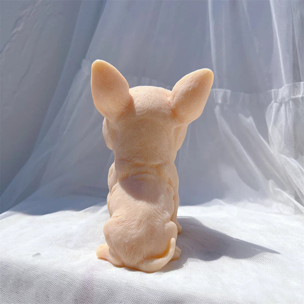 Bullhead Terrier Statue Candle Silicone Mould