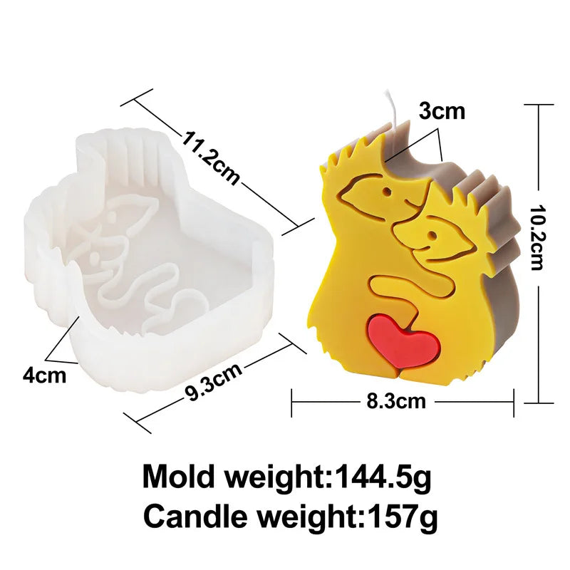 Mother's Day Cute Animals Series Candle Moulds