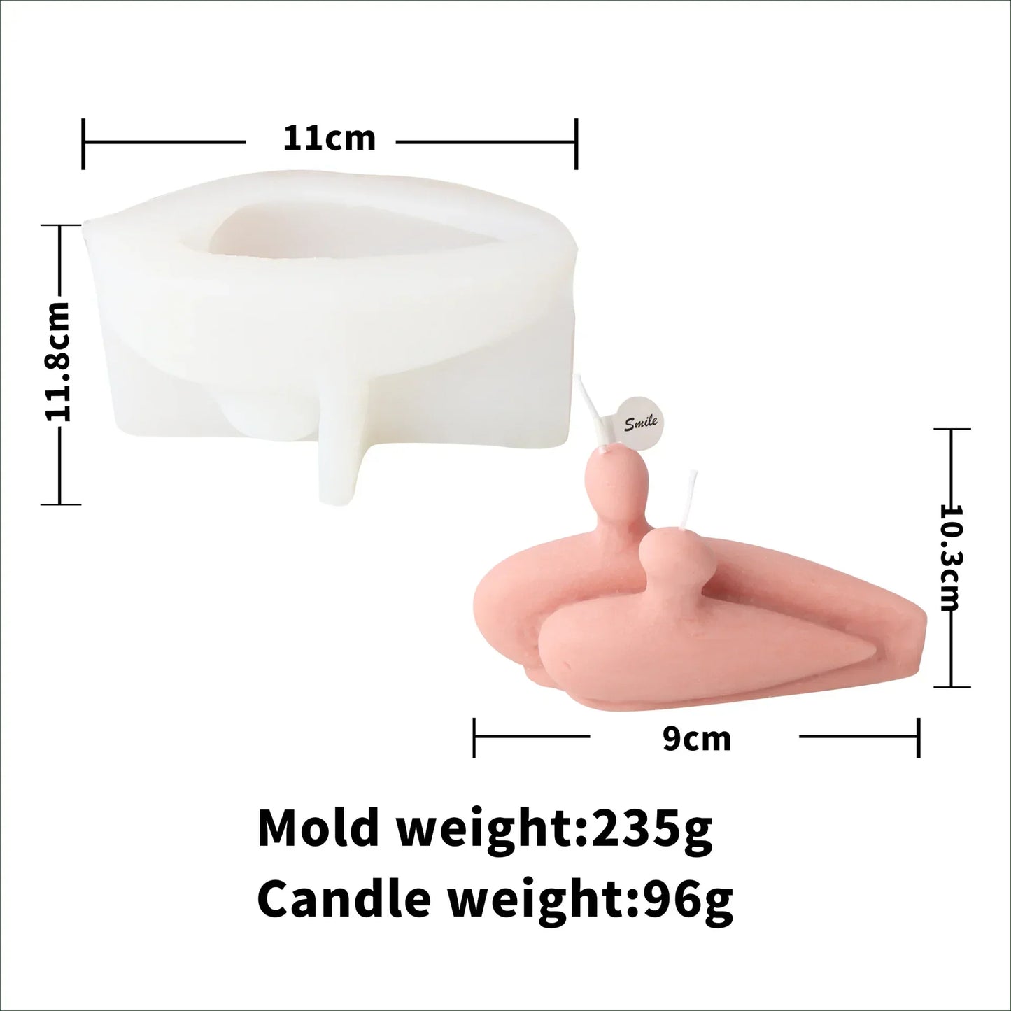 Nordic Couple Silicone Candle Mould