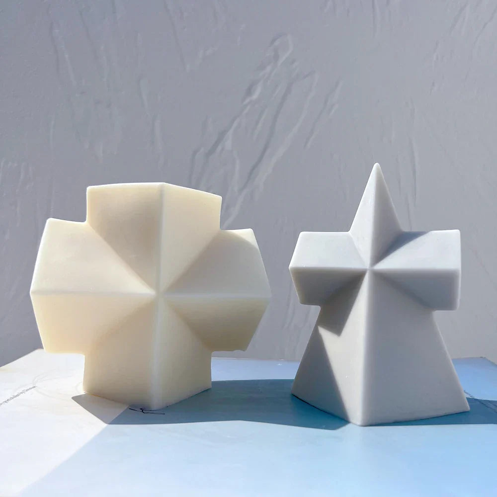 Geometric Cross Shaped Silicone Candle Mould