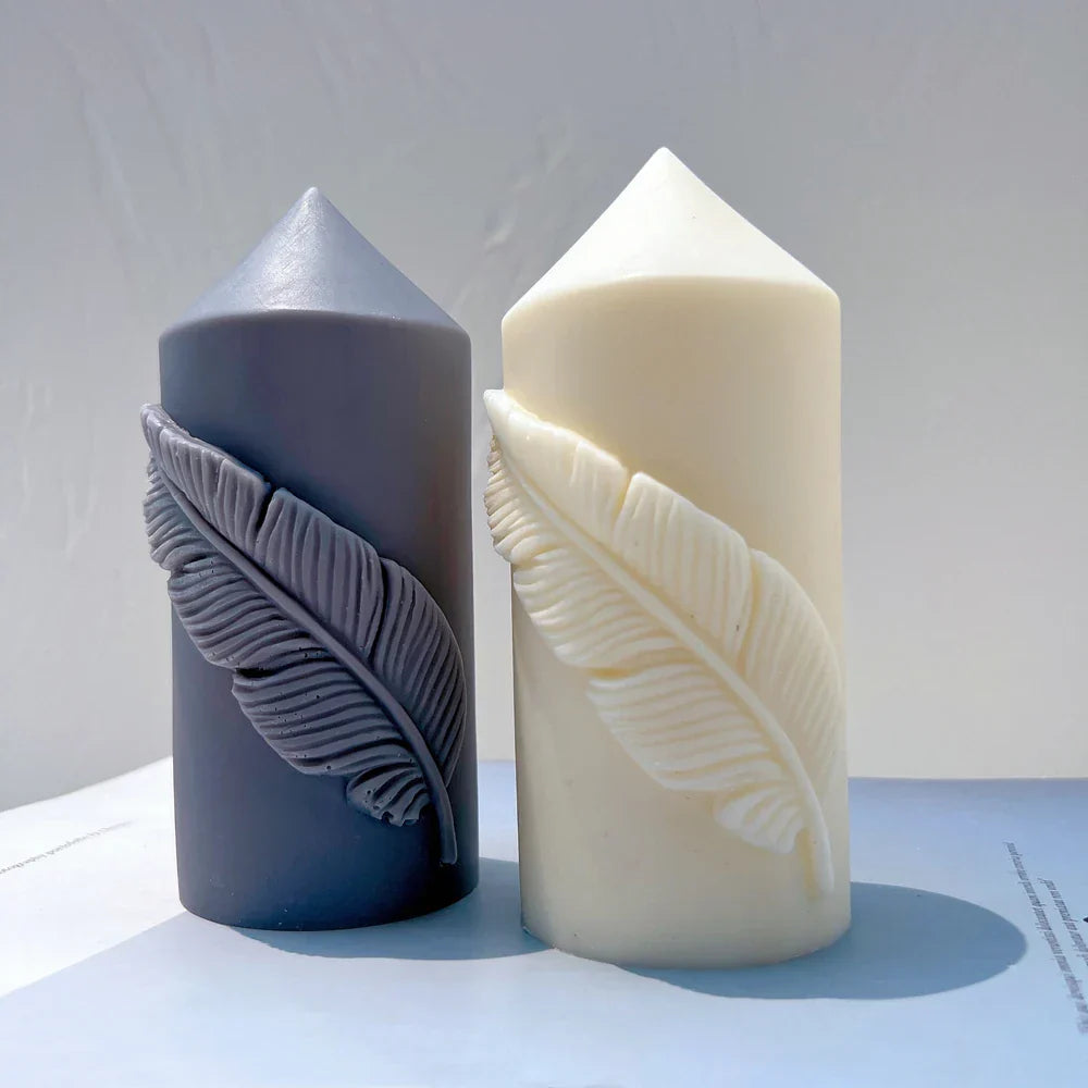 Feather Pillar Candle Silicone Moulds