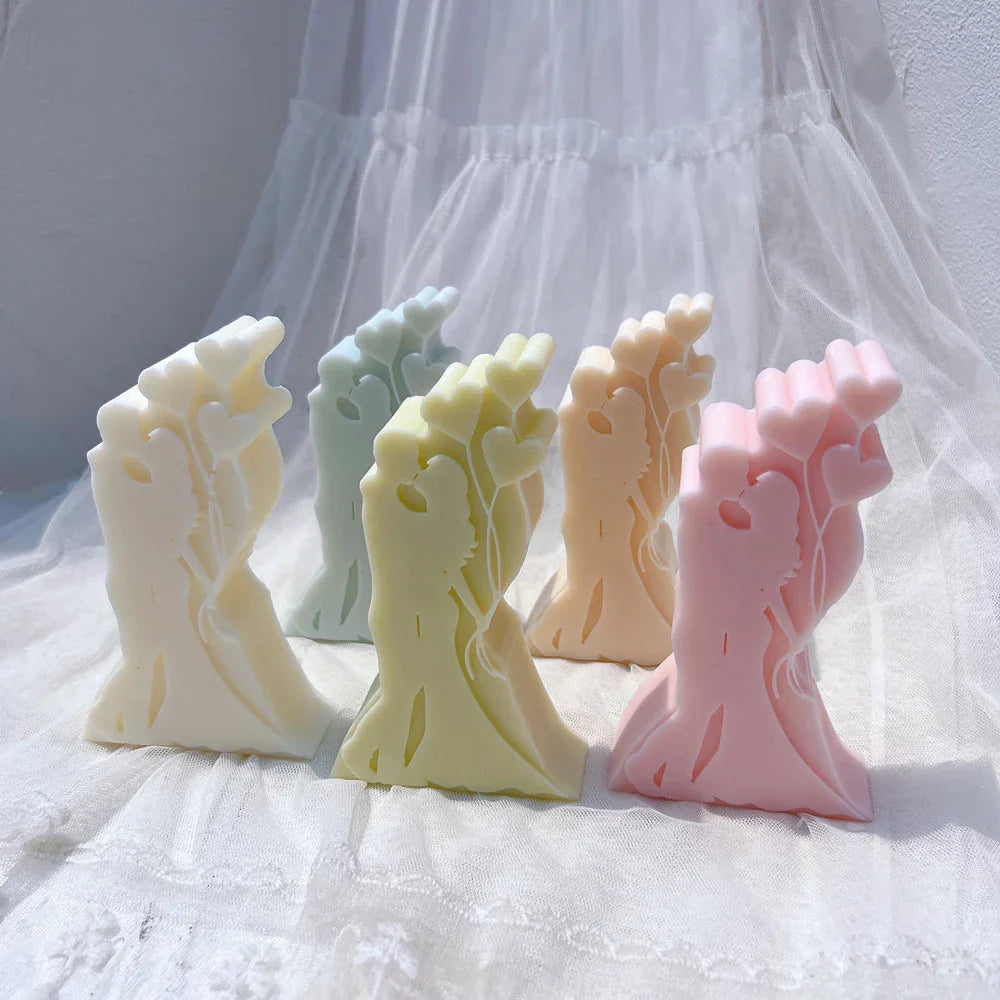 Wedding Couple Kiss Candle Mould