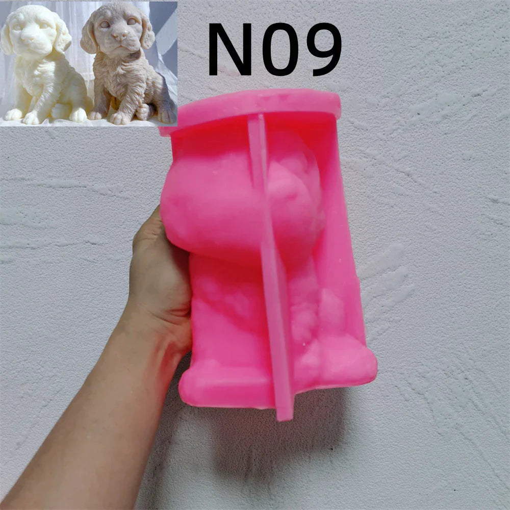Puppy Candle Moulds Silicone