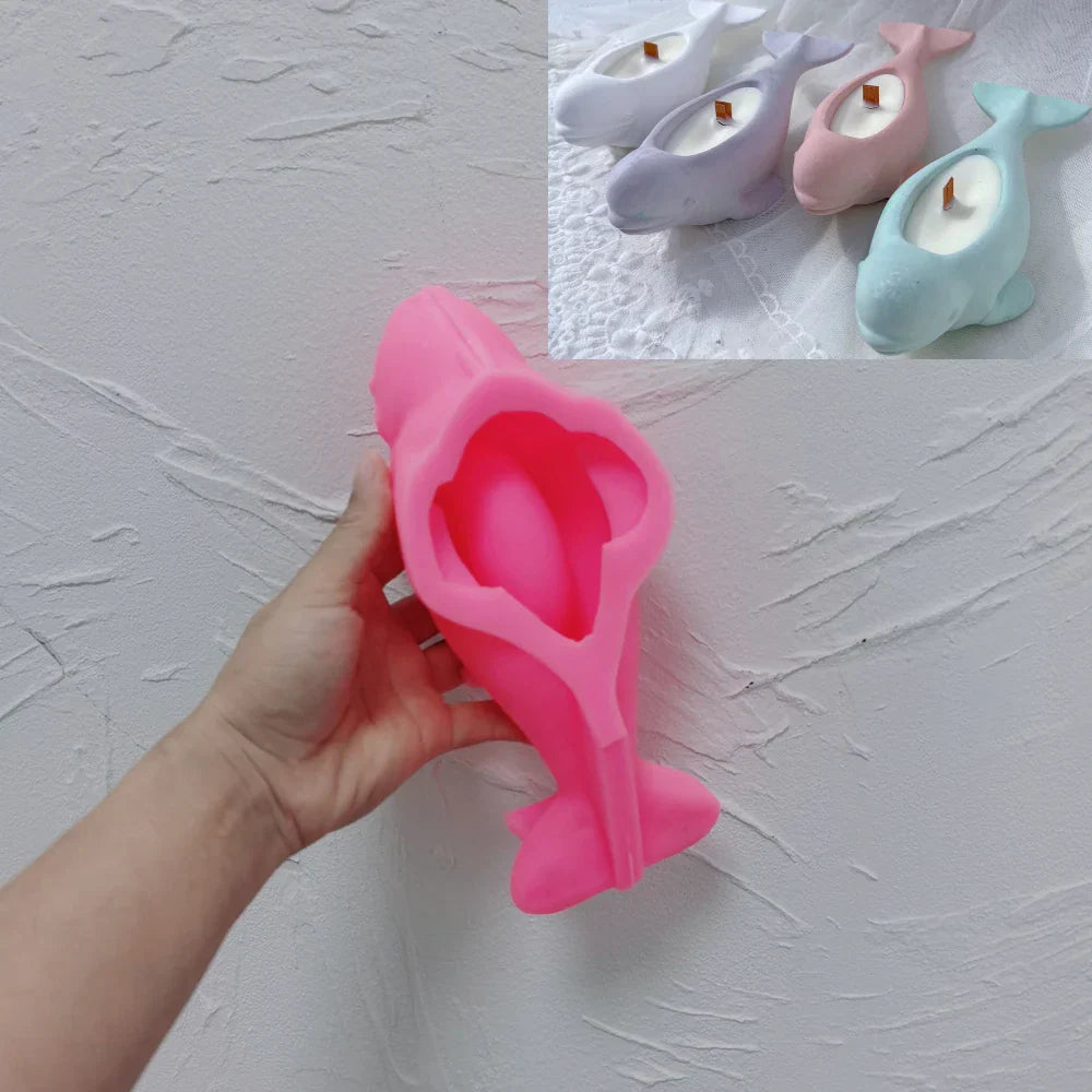 Beluga Whale Candle Vessel Silicone Mould