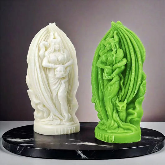 Lilith Goddess Statue Candle Mould Silicone