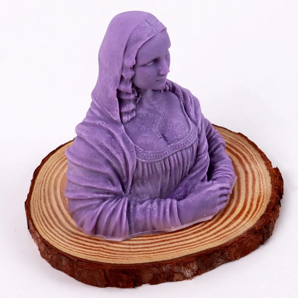 Mona Lisa Statue Silicone Candle Mould