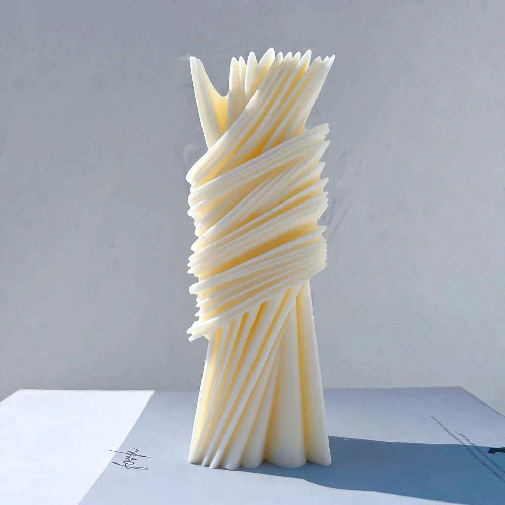 Abstract Geometric Pillar Candle Mould