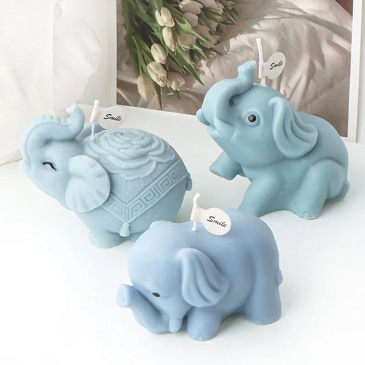 3D Playful Elephant Candle Silicone Mould
