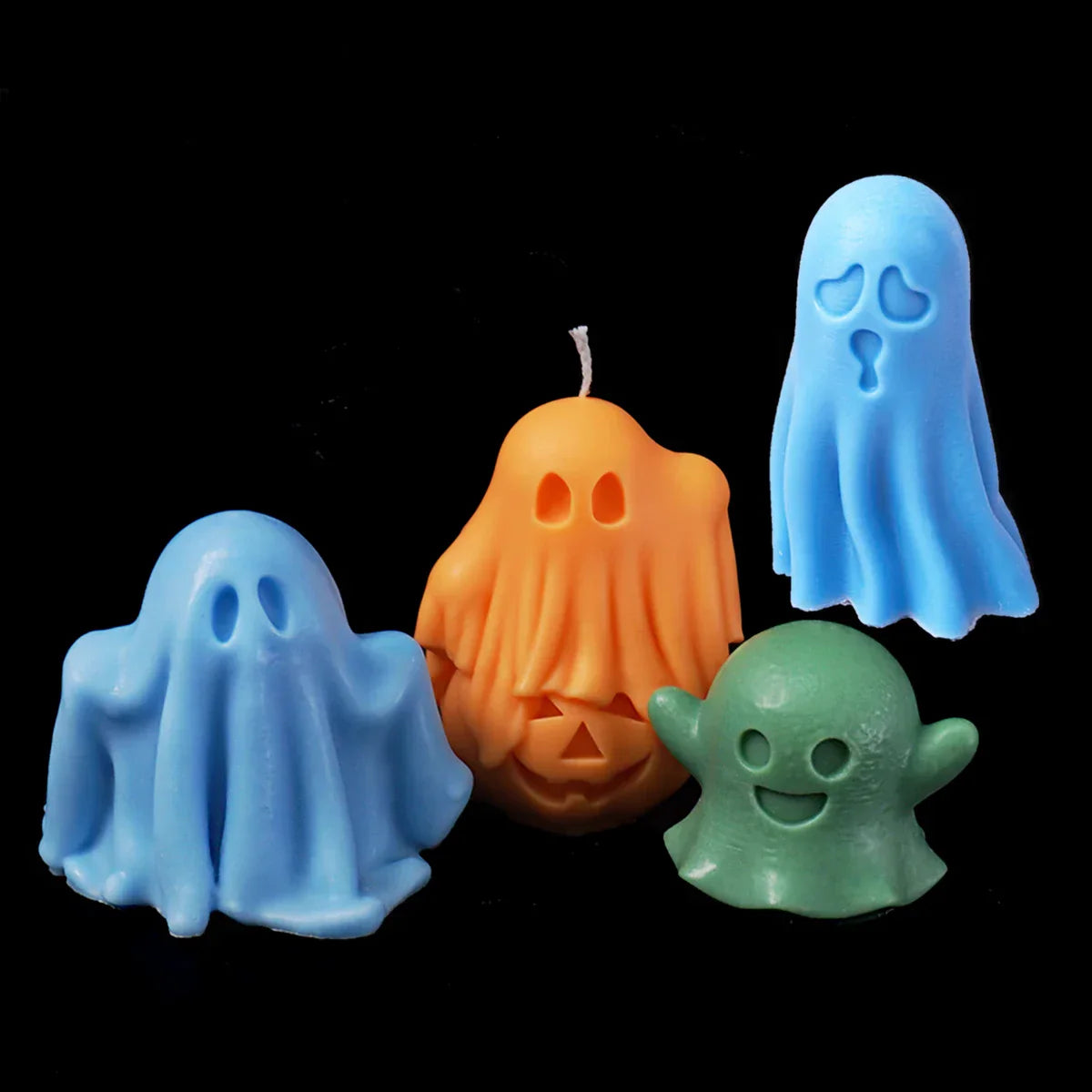 DIY Halloween Ghost Candle Mould - 3D Pumpkin & Ghost