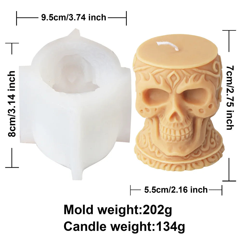 DIY Skull Candle Mould for Halloween Decor
