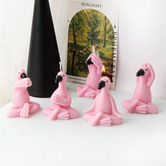 3D Flamingo Silicone Candle Mould for Cute Bird Crafts