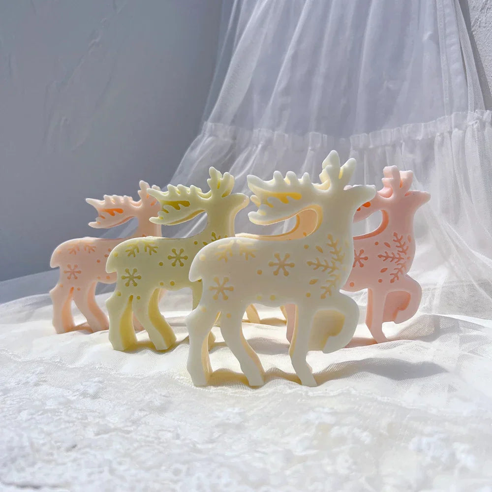 Christmas Reindeer Silicone Candle Mould