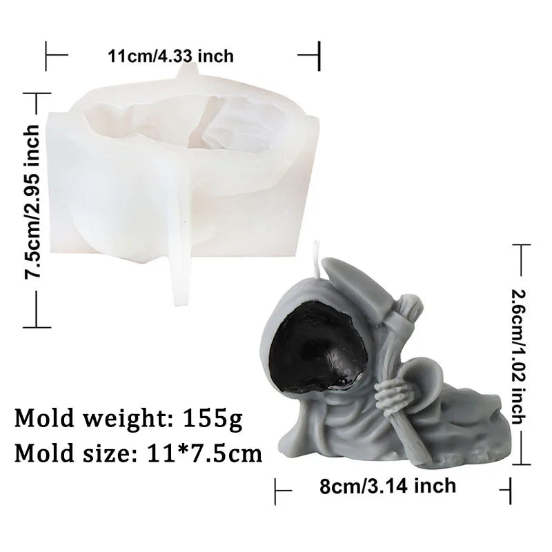 Halloween Axe Reaper Zombie Candle Mould