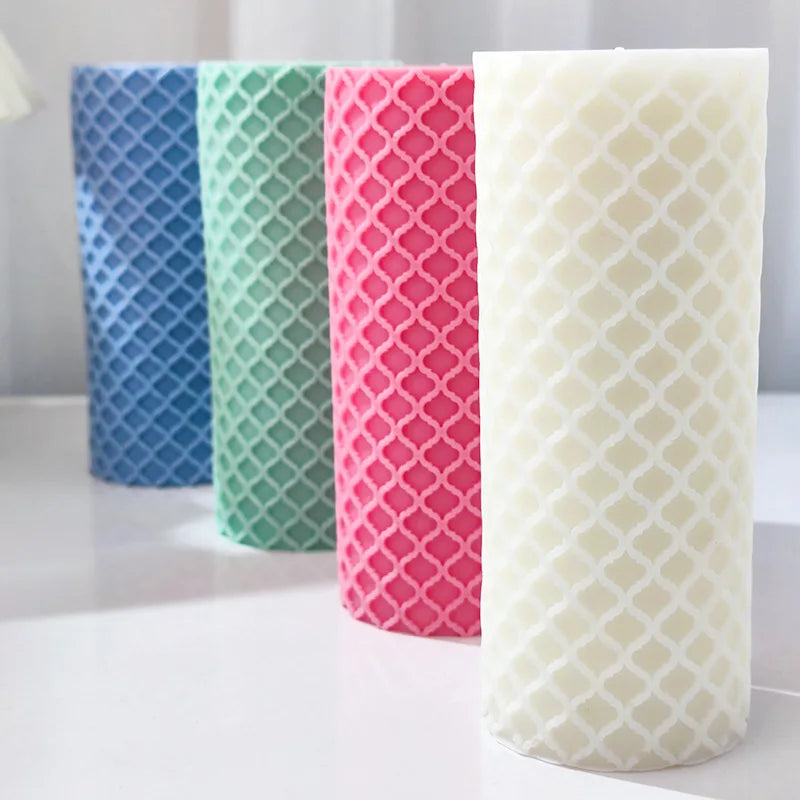 Arabesque Design Pillar Candle Silicone Mould