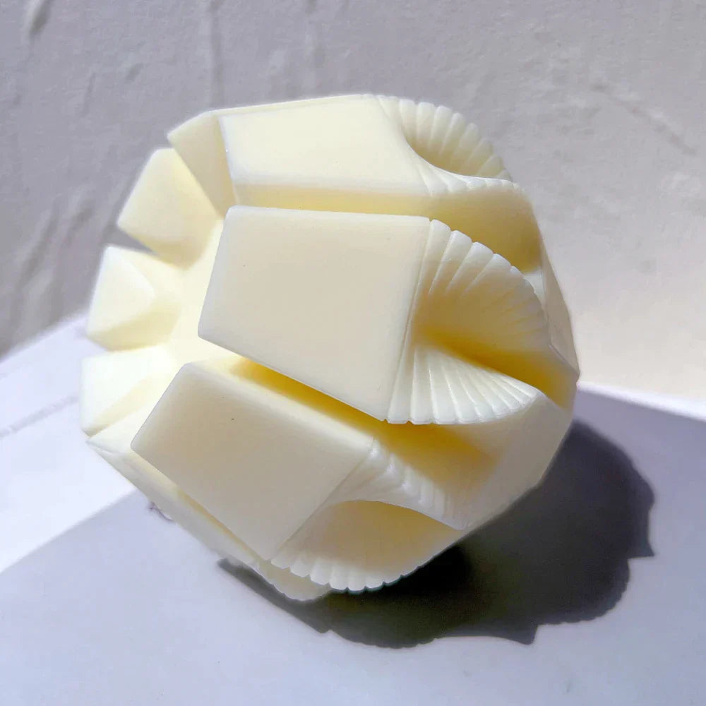 Geometric Wave Twirl Candle Silicone Mould