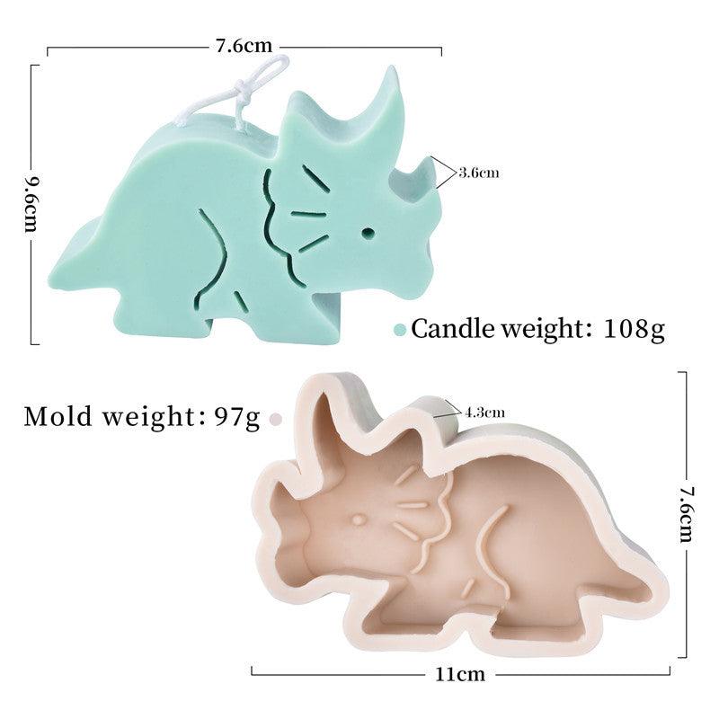 Silicone Animal Candle Moulds Frog, Stegosaurus, Owl, Plesiosaur, Tyrannosaurus, Triceratops, Elephant, Giraffe Candles Moulds