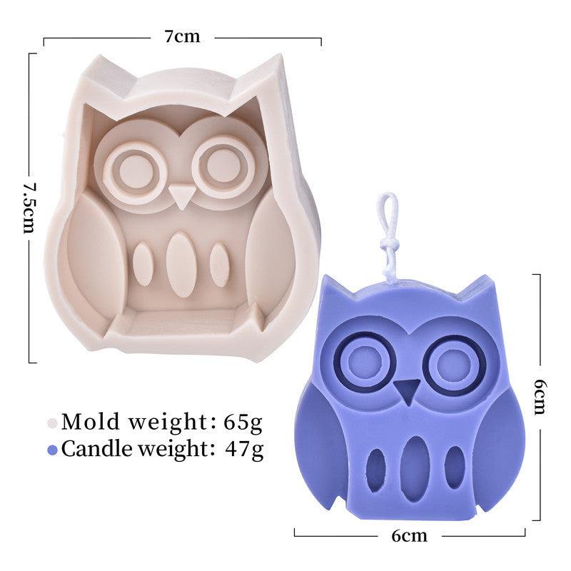 Silicone Animal Candle Moulds Frog, Stegosaurus, Owl, Plesiosaur, Tyrannosaurus, Triceratops, Elephant, Giraffe Candles Moulds
