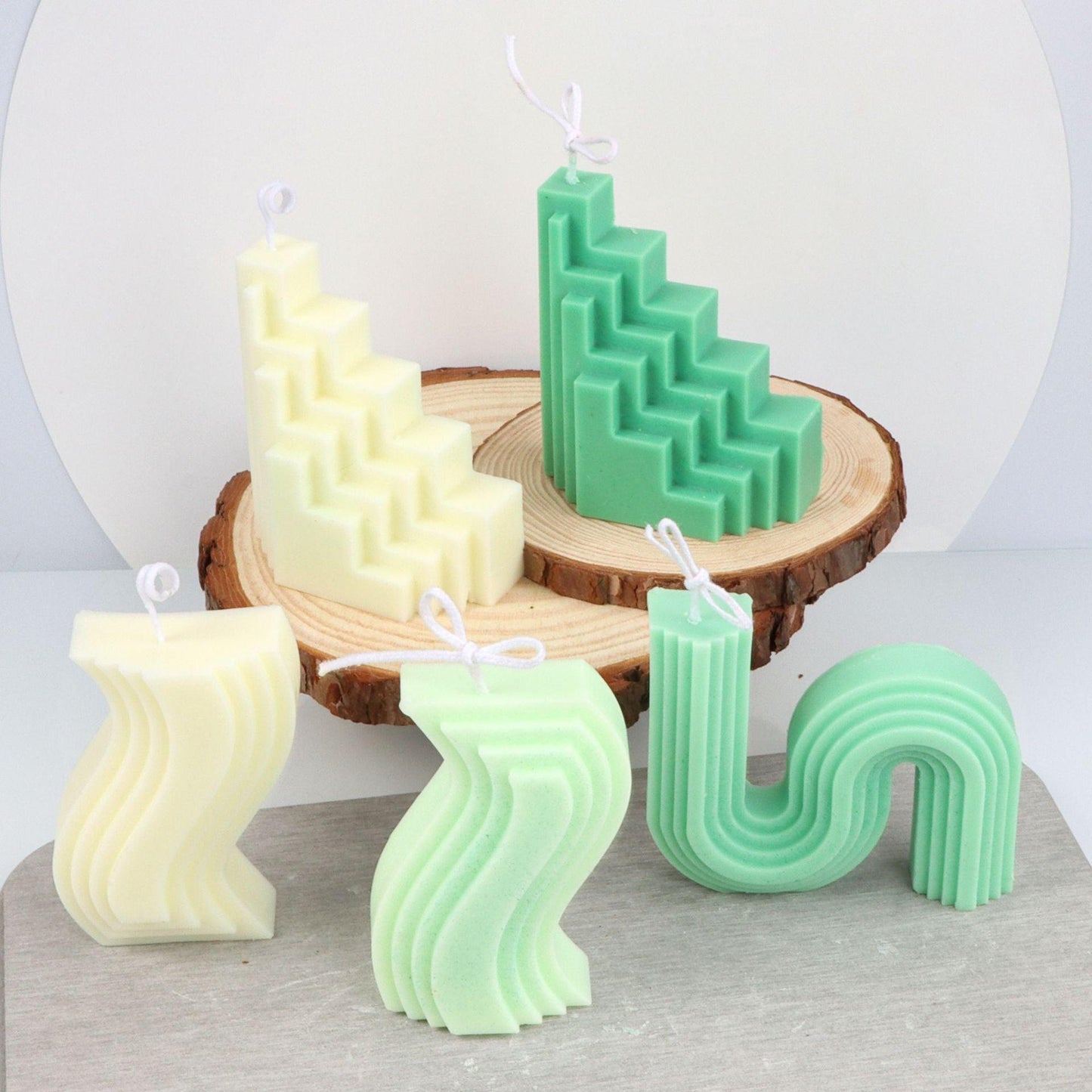 Silicone Geometric Shape Birthday Atmosphere Arrangement Aromatherapy Candle Mould Candles Moulds