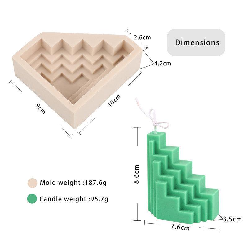 Silicone Geometric Shape Birthday Atmosphere Arrangement Aromatherapy Candle Mould Candles Moulds