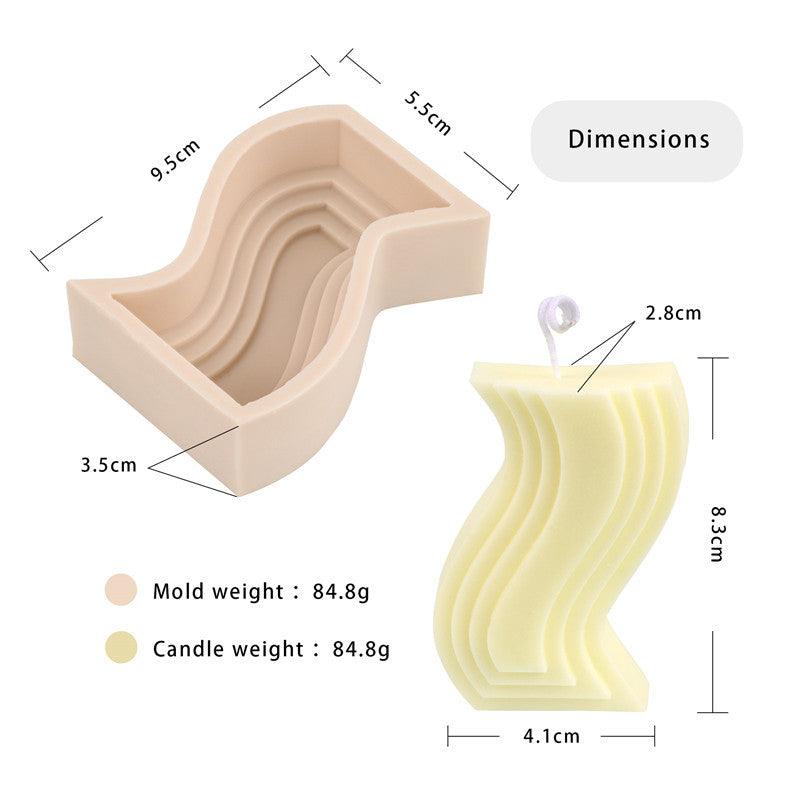 Silicone Geometric Shape Birthday Atmosphere Arrangement Aromatherapy Candle Mould Candles Moulds