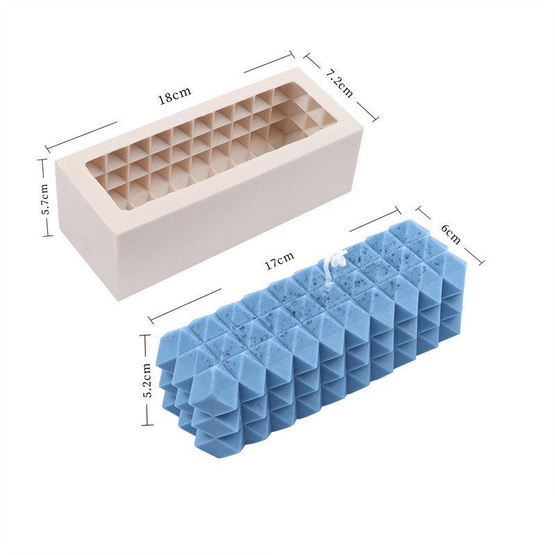 Silicone Square Three-dimensional Geometry Drill Face Rubik's Cube Aromatherapy Gypsum Liquid Silicone Candle Fondant Mould Candles Moulds