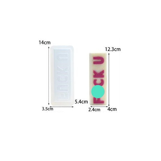 Silicone Typo Candle Mould For Rectangular Gypsum Aromatherapy Household Candles Candles Moulds