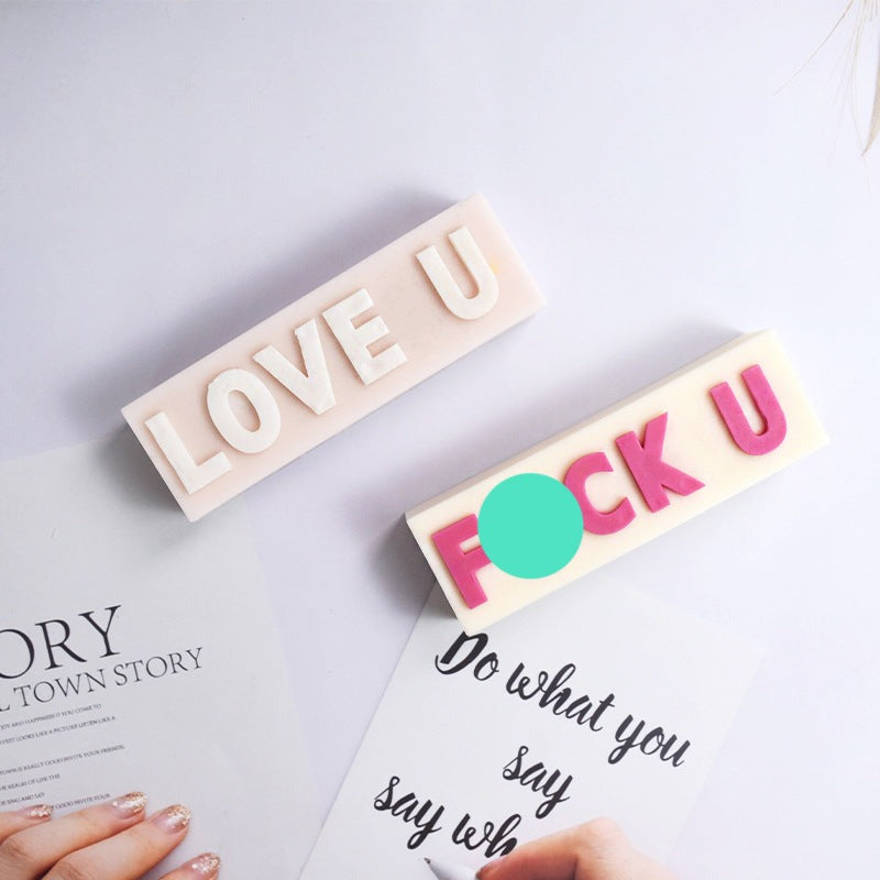 Silicone Typo Candle Mould For Rectangular Gypsum Aromatherapy Household Candles Candles Moulds