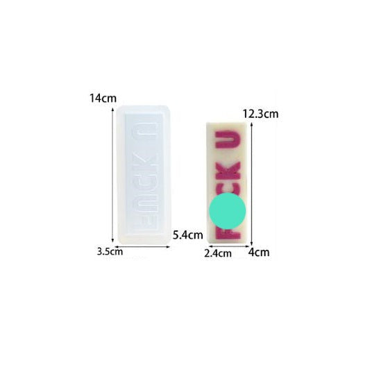 Silicone Typo Candle Mould For Rectangular Gypsum Aromatherapy Household Candles Candles Moulds