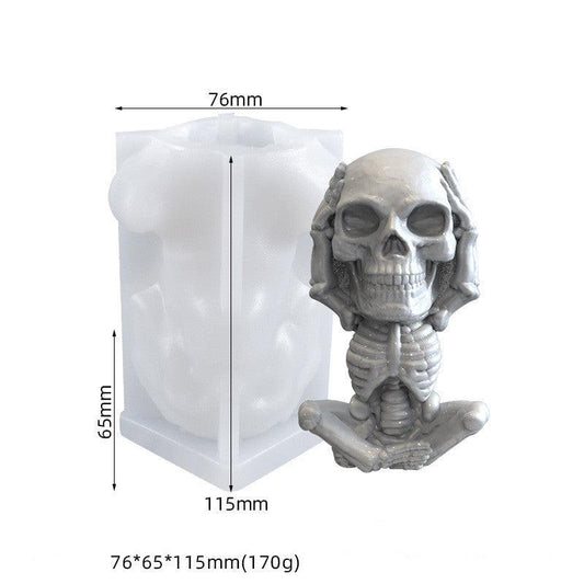 Skull Candle Cover Eyes Mouth And Ears Diy Handmade Candle Mould Candles Moulds