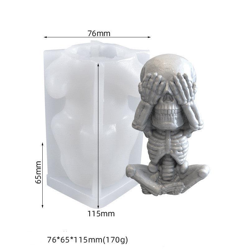 Skull Candle Cover Eyes Mouth And Ears Diy Handmade Candle Mould Candles Moulds